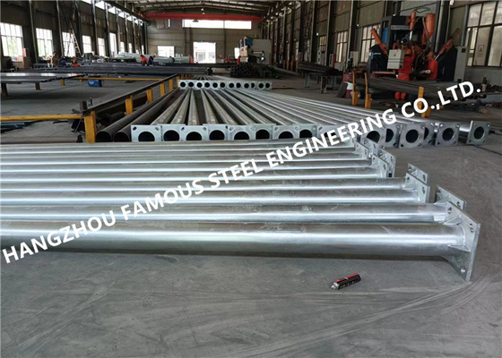 China Q235b Galvanized Metal Street Light Poles Fabrication Truncated Cone Shaped supplier