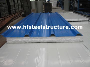 China Color Steel Metal Roofing Sheets Sandwich Panel With 0.3 - 0.8mm Thickness supplier