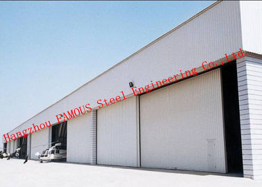China Manual Folded Push Pull Overhead Industrial Garage Doors Track And Hardware Of Aircraft Hanger supplier