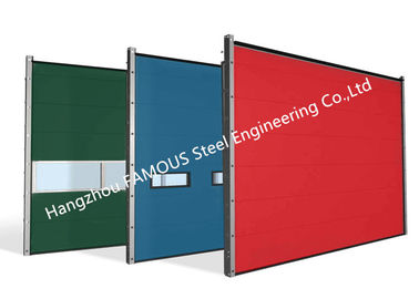 China Polyurethane Core Overhead Steel Door Fully Automatic Wind Resistant Industrial Lifting Door supplier