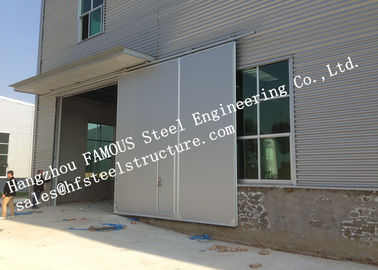 China Customized Industrial Metal Sliding Door Steel Buildings Kits Single Direction For Warehouse supplier