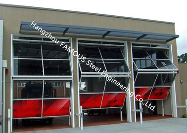 China Aluminum Frame Glass Industrial Garege Doors Vertical Rising Bi Fold Door With Remote Control supplier