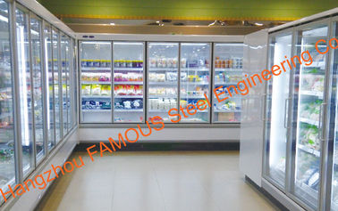 China Narrow Aluminum Alloy Frame Glass Door For Display Cabinet Cold Room supplier