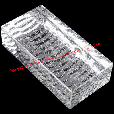 China 200x100x50mm Solid Glass Block  Clear Building Decorative Crystal Brick supplier