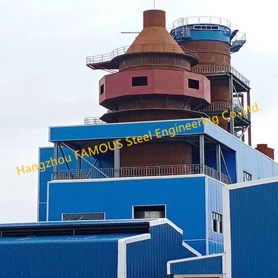 China Powder Plant Multi Storey Steel Building Box Column Frameworks With Insulated Panels supplier
