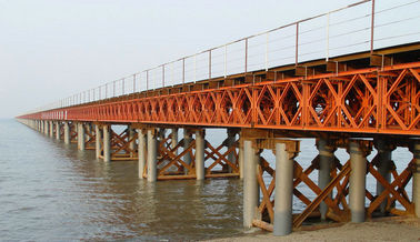 China OEM / Custom Welding Modular Steel Bridge / Compact Prefabricated Bailey Bridge supplier