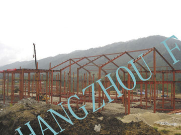 China Clear Span Prefabricated Structural Steel Buildings Galvanized Painted Column supplier