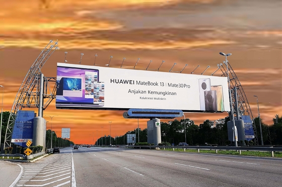 China Outdoor Advertising Sign Highway Billboard Gantry Steel Structure supplier