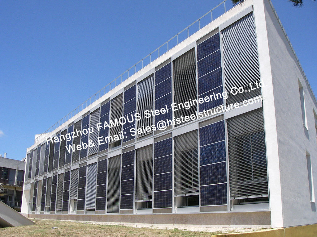Solar BuildingIntegrated PV (Photovoltaic) Façades Glass Curtain Wall with Solar Modules Cladding
