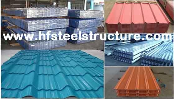 AISI / ASTM / JIS Metal Roof Sheeting Steel Workshop Glazed Tile Shape 8