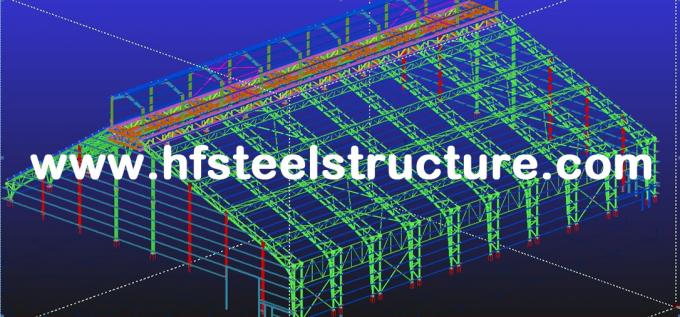 Prefab Industrial Steel Buildings Components Fabrication , Commercial Steel Buildings 3