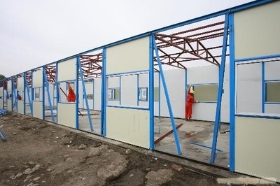 Easy Construction Sandwich Panel Steel Portable House For Worker Residing 3