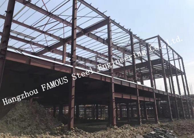 Huge Span Steel Frame Buildings , Steel Structure Building Convenient Installation 0