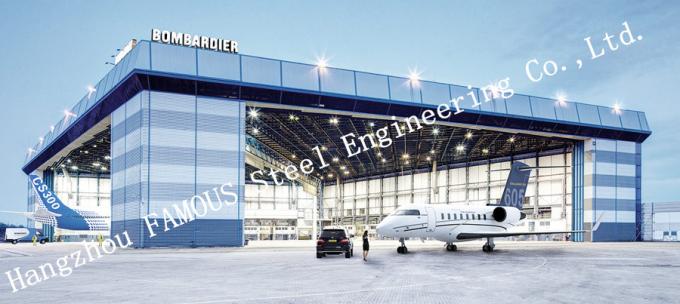 Airport Development Aircraft Hangar Buildings , Steel Airplane Hangars Constructions 2