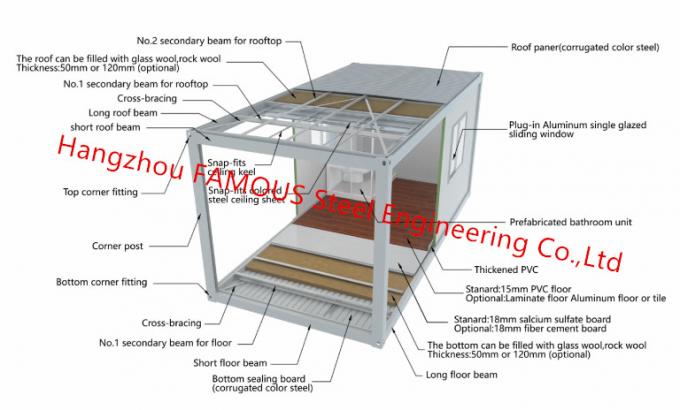 Modern Steel Frame Modular Prefab Container House For Site Office And Temporary Accommodation 1