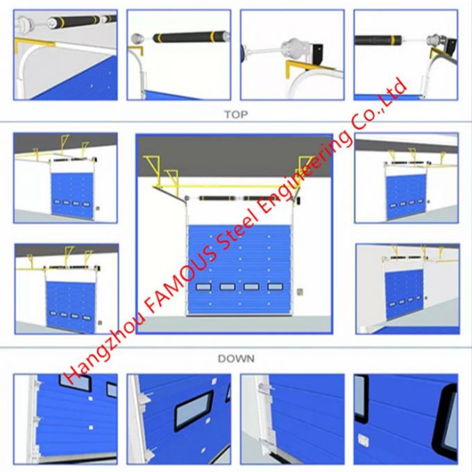 Polyurethane Core Overhead Steel Door Fully Automatic Wind Resistant Industrial Lifting Door 1