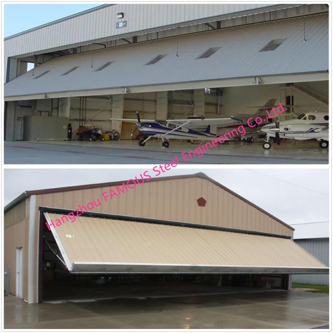Vertical Bi Fold Hangar Door Solution Light Steel Single Panel Hydraulic Airplane Door System 1
