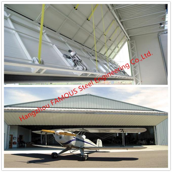 Vertical Bi Fold Hangar Door Solution Light Steel Single Panel Hydraulic Airplane Door System 2