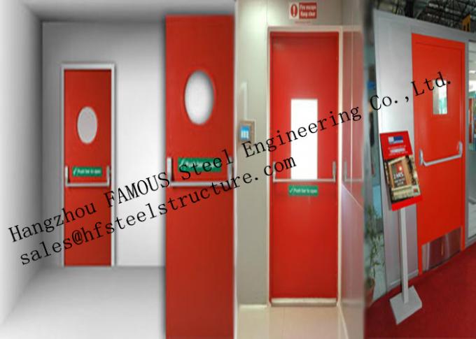 Surface Painted Standard Size Industrial Fire Rated Doors 3 Hours Fire Resistant 0