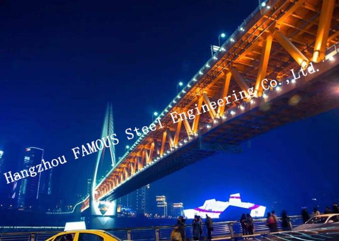 Portable Steel Bailey Suspension Structural Bridge For Public Transportation 0