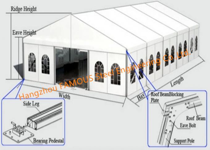 Climbing Roof Type Metal Storage Tents Outdoor Windproof Pvc Steel Framed Hangars 0