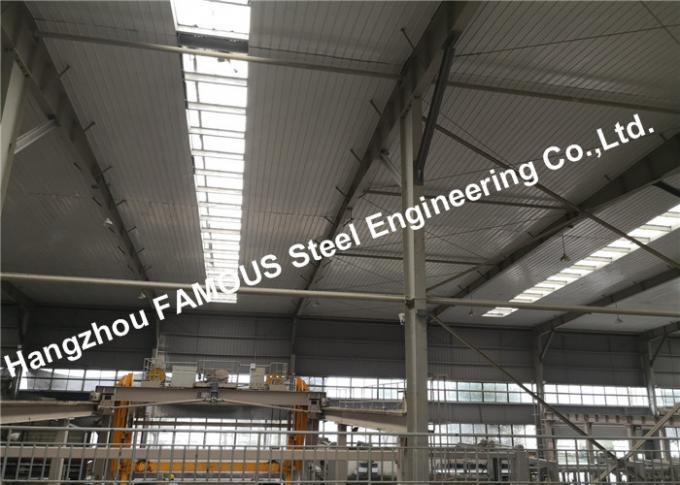 Economic Heavy Steel Structure Workshop And Warehouse With Overhead Bridge Cranes 0