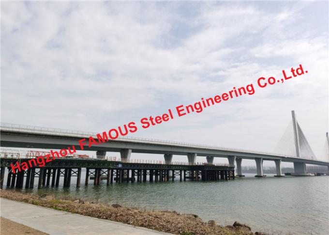 Skewed Curved Steel I-Girder Truss Bridge Construction for Highway Railway 0