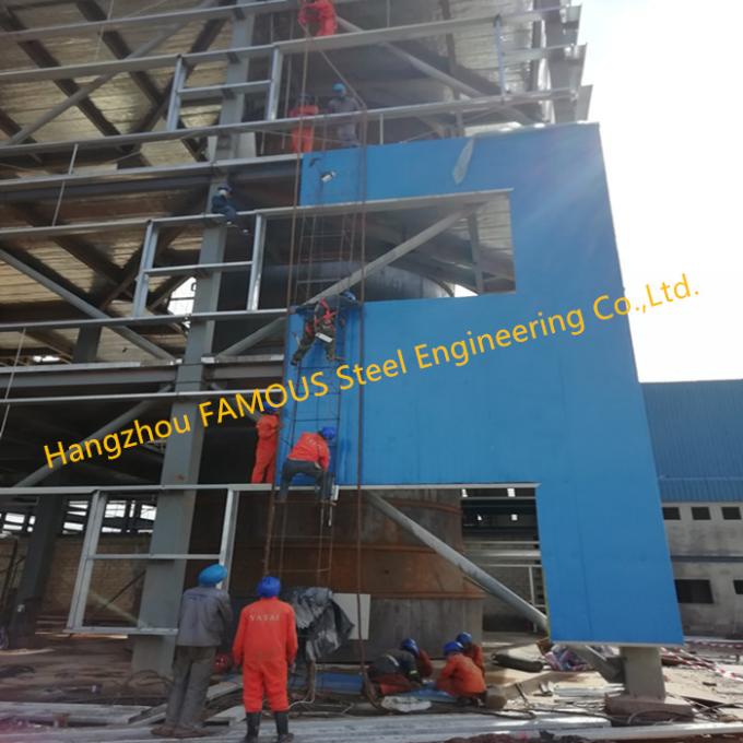 Powder Plant Multi Storey Steel Building Box Column Frameworks With Insulated Panels 0