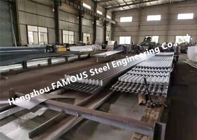 180 Tons Galvanized Color Steel Sheet And Q345b Steel Structure Members 0