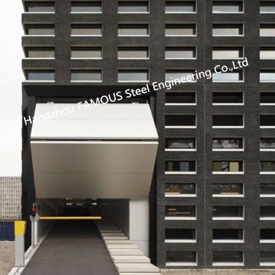 Modern Industrial Overhead Upper Folded Automatic Stainless Steel Garage Door 2
