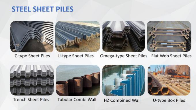 China high quality U-type sheet piling hot rolled LARSSEN steel piles 0