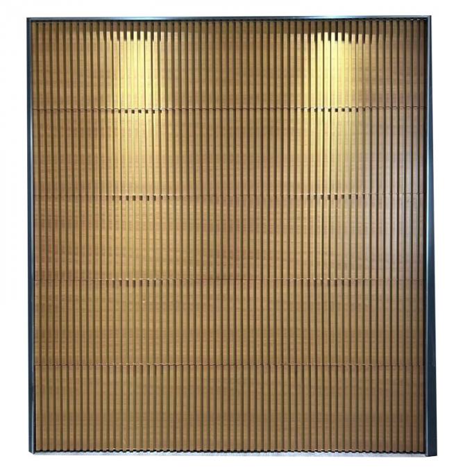 Stylish Aluminum Wood Grain Grille Fence Slates Section Garage Doors 0