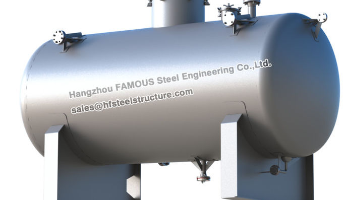 Stainless Steel Industrial Steel Buildings Water Control Horizontal Bright Tank 0