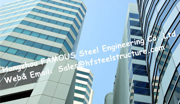 Office Building Multi-storey Steel Building With Glass Curtain Wall Cladding System 0