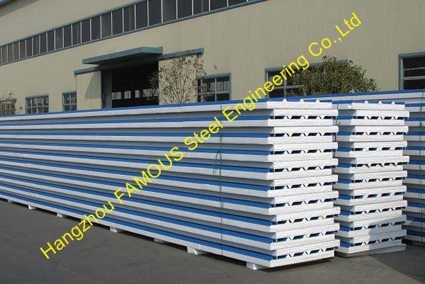 Fireproof EPS Sandwich Panel For Steel Building Wall , Roof Cladding 0