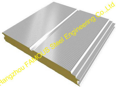 Metal Roofing Insulated Sandwich Panels Fireproof , 100mm -150mm Foam 0