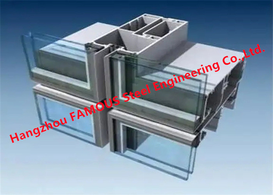 China Modular Insulated Laminated Unitized Glass Facade Curtain Wall  PVDF Coating supplier