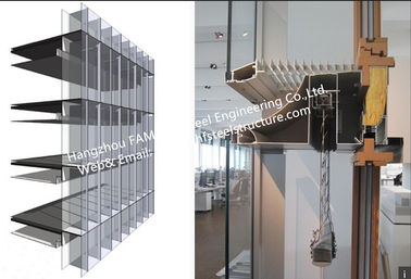 China Double Glass Wall Ventilated Facade Office Building Glass Curtain Wall Stick Built System supplier