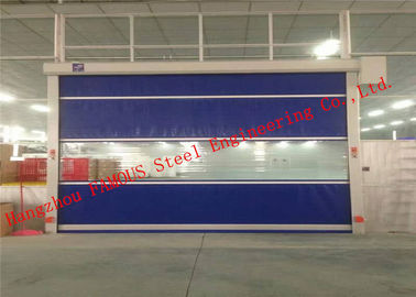 China Automatic Steel Industrial Garage Doors Lifting Up Roller Shutter Door PVC Surface supplier