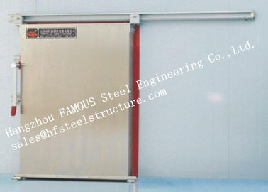 China Automatic Insulated Industrial Heavy Metal Sliding Door For Cold Room Storage supplier