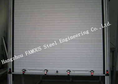 China Light Aluminum Doors Overhead Metal Roll Up Doors Low Noise Heat Insulation Type supplier