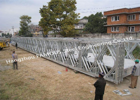 China UK Standard Assembled Temporary Pedestrian Steel Bailey Bridge Public Transportation supplier