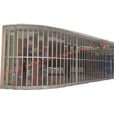 China Commercial Polycarbonate Aluminum Pc Transparent Slat Accordion Folding Sliding Security Shutter Roller Doors supplier
