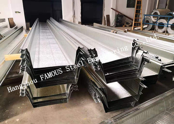 China Corrugated Galvanized Metal Composite Floor Deck For Staircase Construction supplier