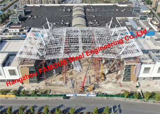 China Galvanized Commercial Steel Structural Pipe Truss Roof For Shopping Mall supplier