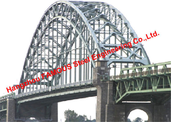 China Tied Arch Steel Bridge Deck Construction With Bowstring Arch Girder supplier