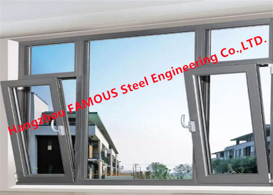 China Low-E 5mm 12A Double Tempered Clear Glass Awning Window With Operator Handle supplier