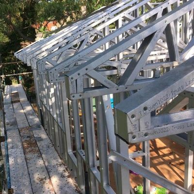 China Q235b Light Gauge Steel Frame House Residential Construction With As Nz Standard supplier