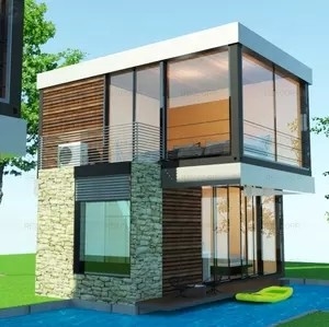 China 2 Storey Steel House Container Furnished Apartment Hotel Villa For Holiday supplier