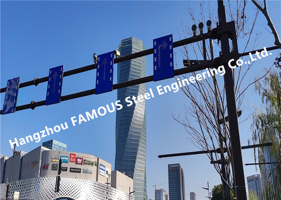 China Municipal Use Steel Framing Street Light Poles And Brackets Traffic Light Guideboards Billboard supplier